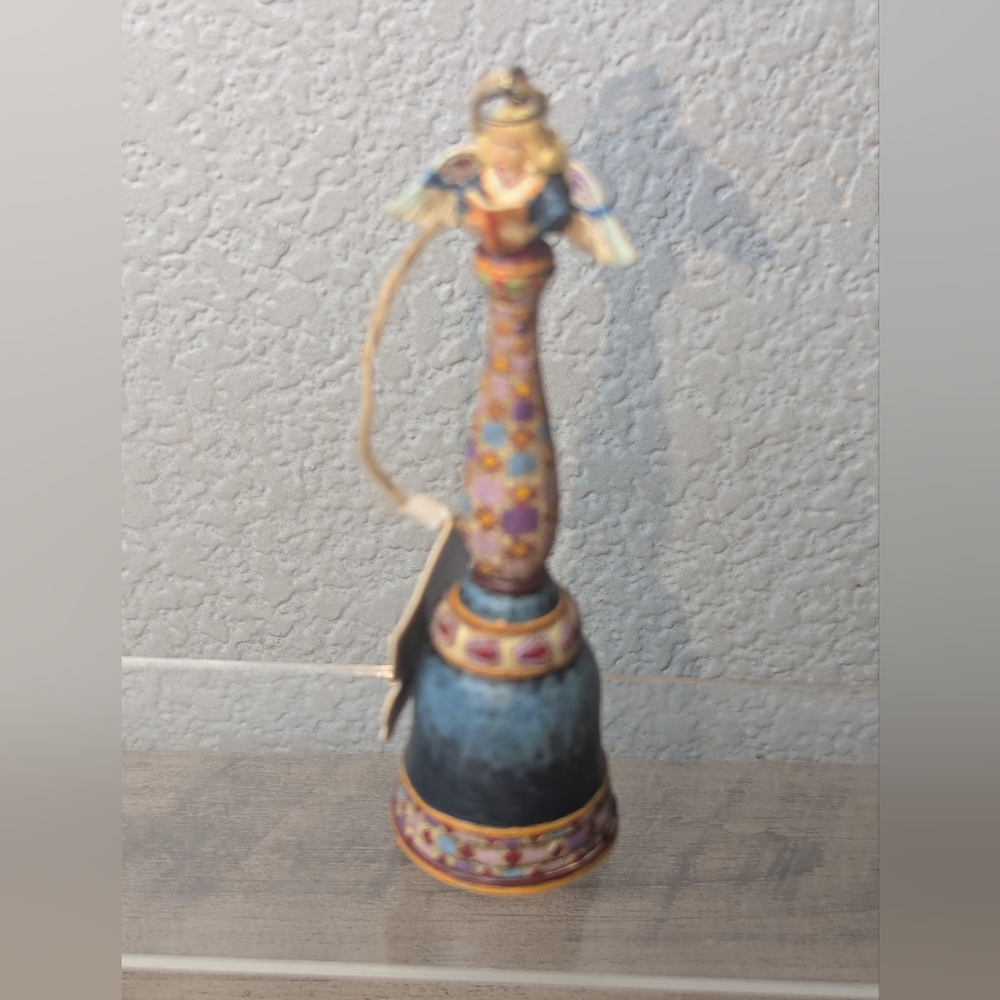 Jim Shore Heartwood Creek For Enesco Celebrate With Harmony Angel Bell 2005
